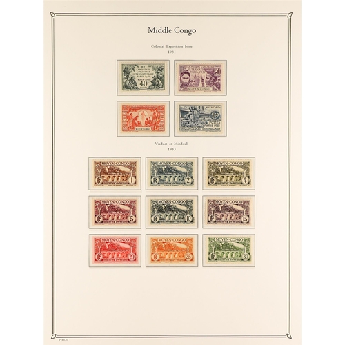 606 - FRENCH COLONIES MIDDLE CONGO 1907 - 1933 COMPLETE COLLECTION of mint / mostly never hinged mint sets... 