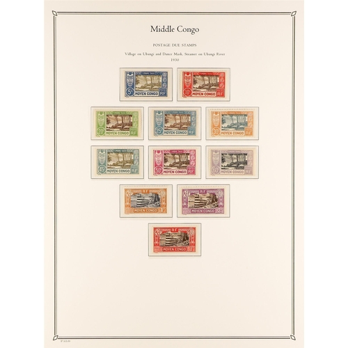 606 - FRENCH COLONIES MIDDLE CONGO 1907 - 1933 COMPLETE COLLECTION of mint / mostly never hinged mint sets... 