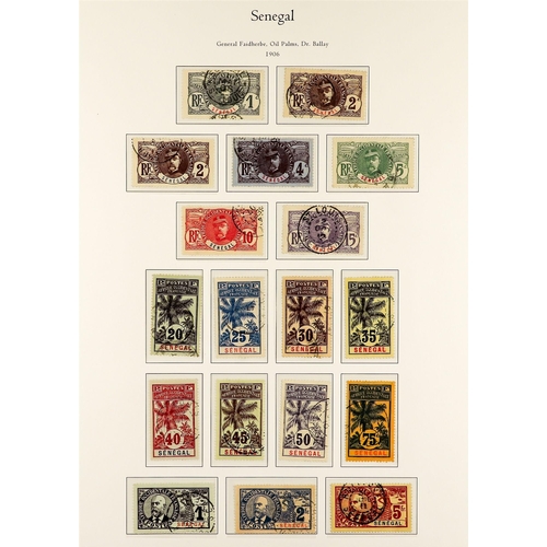 621 - FRENCH COLONIES SENEGAL 1887 - 1944 USED COLLECTION on album pages, note 1887 15 on 20c, 1892-93 set... 