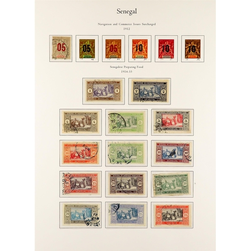 621 - FRENCH COLONIES SENEGAL 1887 - 1944 USED COLLECTION on album pages, note 1887 15 on 20c, 1892-93 set... 