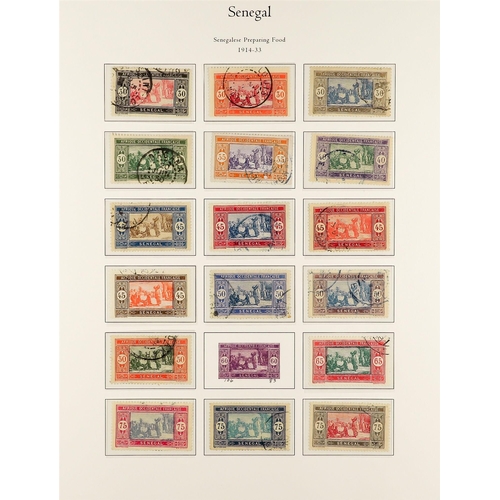 621 - FRENCH COLONIES SENEGAL 1887 - 1944 USED COLLECTION on album pages, note 1887 15 on 20c, 1892-93 set... 