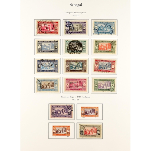 621 - FRENCH COLONIES SENEGAL 1887 - 1944 USED COLLECTION on album pages, note 1887 15 on 20c, 1892-93 set... 