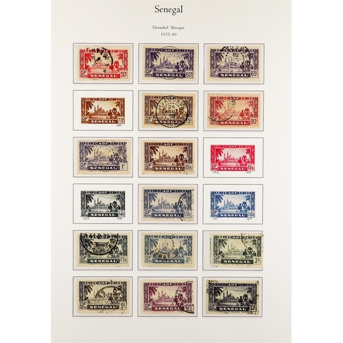 621 - FRENCH COLONIES SENEGAL 1887 - 1944 USED COLLECTION on album pages, note 1887 15 on 20c, 1892-93 set... 