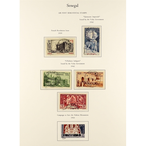 621 - FRENCH COLONIES SENEGAL 1887 - 1944 USED COLLECTION on album pages, note 1887 15 on 20c, 1892-93 set... 