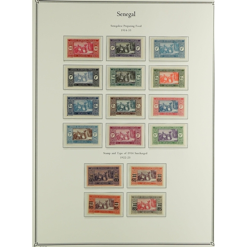 622 - FRENCH COLONIES SENEGAL 1892 - 1944 collection of 250+ mint (much never hinged) stamps in Palo 'Sene... 