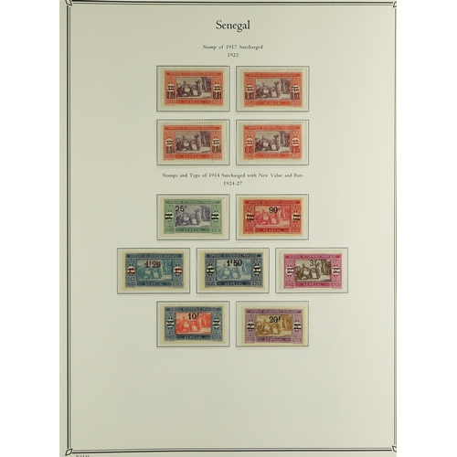 622 - FRENCH COLONIES SENEGAL 1892 - 1944 collection of 250+ mint (much never hinged) stamps in Palo 'Sene... 