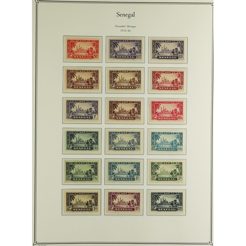 622 - FRENCH COLONIES SENEGAL 1892 - 1944 collection of 250+ mint (much never hinged) stamps in Palo 'Sene... 