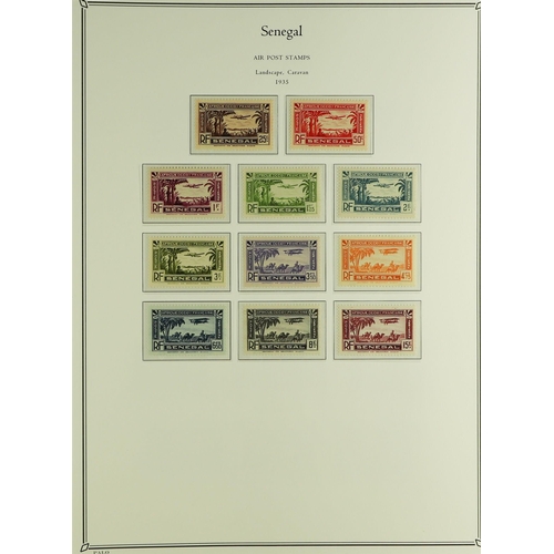 622 - FRENCH COLONIES SENEGAL 1892 - 1944 collection of 250+ mint (much never hinged) stamps in Palo 'Sene... 