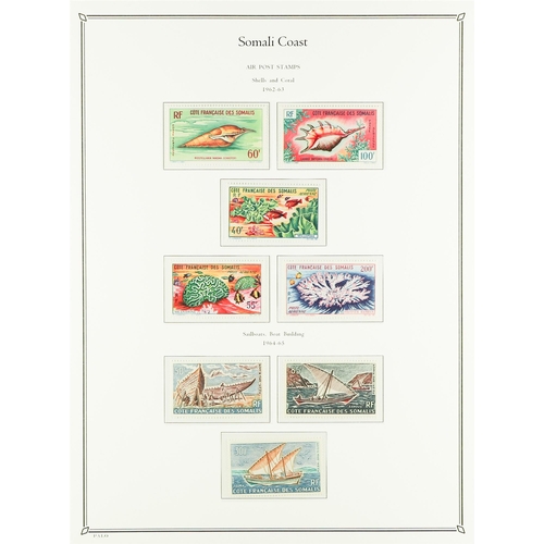 624 - FRENCH COLONIES SOMALI COAST 1915 - 1966 'BACK OF THE BOOK' ISSUES collection of mint / much never h... 