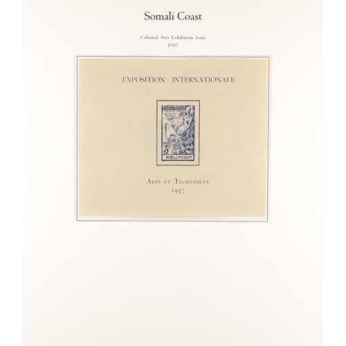 626 - FRENCH COLONIES SOMALI COAST 1902 - 1939 COMPLETE FINE MINT COLLECTION on pages, note 1902 set, 1903... 