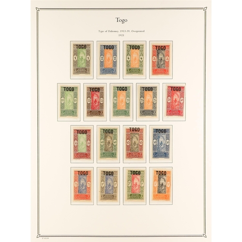 632 - FRENCH COLONIES TOGO 1921 - 1956 COMPLETE COLLECTION of mint / much never hinged sets on album pages... 