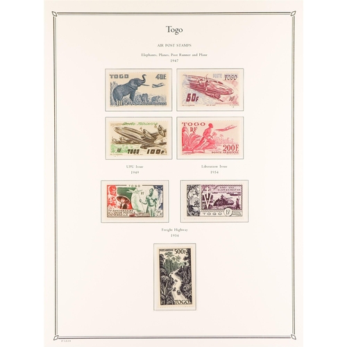 632 - FRENCH COLONIES TOGO 1921 - 1956 COMPLETE COLLECTION of mint / much never hinged sets on album pages... 