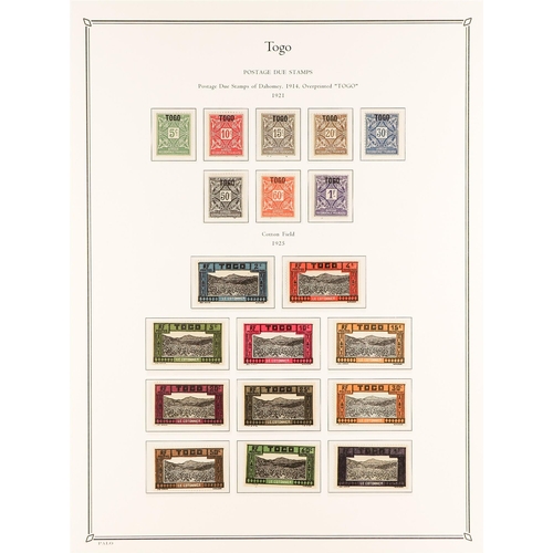 632 - FRENCH COLONIES TOGO 1921 - 1956 COMPLETE COLLECTION of mint / much never hinged sets on album pages... 