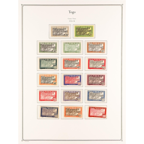 632 - FRENCH COLONIES TOGO 1921 - 1956 COMPLETE COLLECTION of mint / much never hinged sets on album pages... 