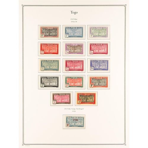 632 - FRENCH COLONIES TOGO 1921 - 1956 COMPLETE COLLECTION of mint / much never hinged sets on album pages... 