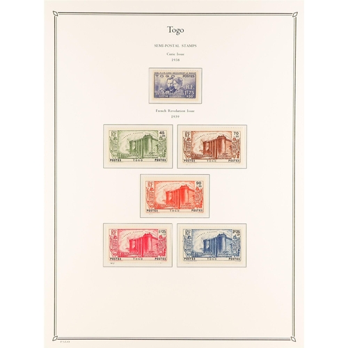 632 - FRENCH COLONIES TOGO 1921 - 1956 COMPLETE COLLECTION of mint / much never hinged sets on album pages... 