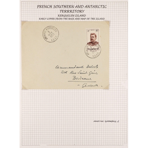 636 - FRENCH DEPENDENCIES T.A.A.F. KERGUELEN ISLAND small collection of 1950 - 1955 covers with Madagascar... 