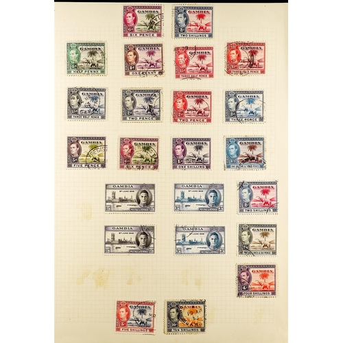 638 - GAMBIA 1880 TO 1970 COMPREHENSIVE COLLECTION of mint & used stamps on album pages, note 1880-81 wmk ... 