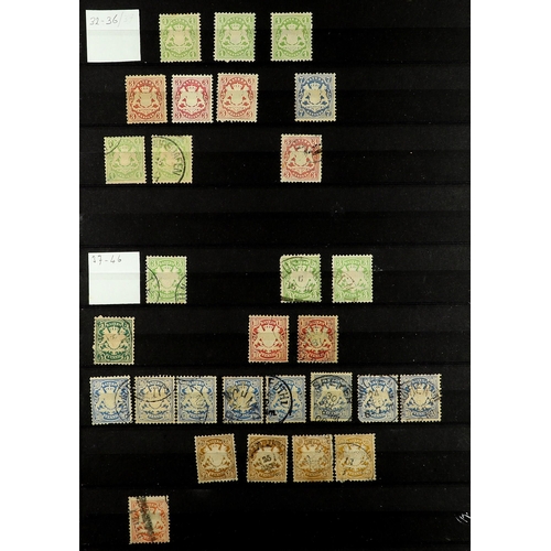 646 - GERMAN STATES BAVARIA 1849 - 1911 collection / accumulation of around 500 chiefly used stamps on pro... 