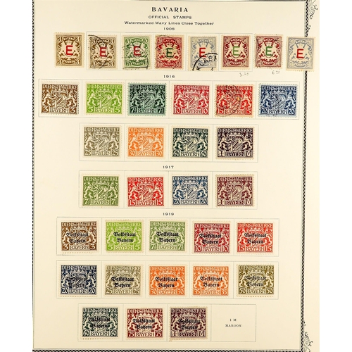 648 - GERMAN STATES BAVARIA 1849 - 1921 mint and used collection on album pages, many sets, high values, '... 