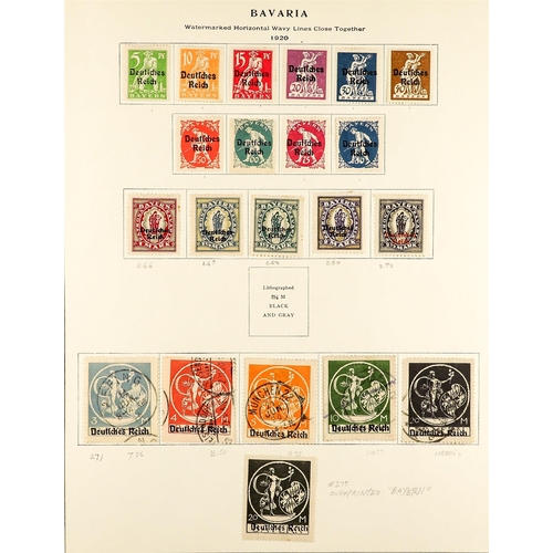 648 - GERMAN STATES BAVARIA 1849 - 1921 mint and used collection on album pages, many sets, high values, '... 