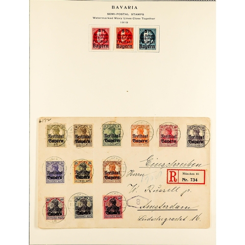 648 - GERMAN STATES BAVARIA 1849 - 1921 mint and used collection on album pages, many sets, high values, '... 