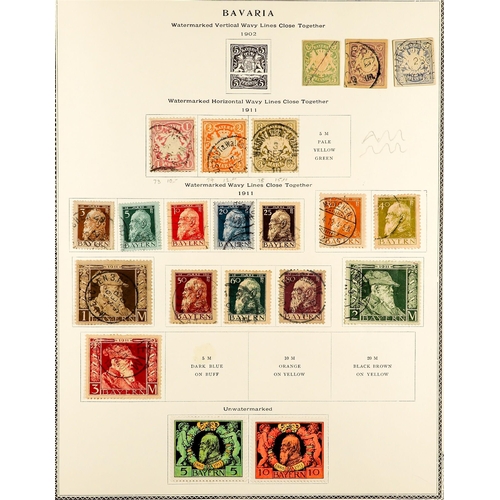 648 - GERMAN STATES BAVARIA 1849 - 1921 mint and used collection on album pages, many sets, high values, '... 