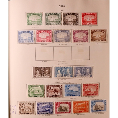 65 - 1936-1952 COLLECTION in Stanley Gibbons King George VI album, mint & used, includes (all mint) Aden ... 