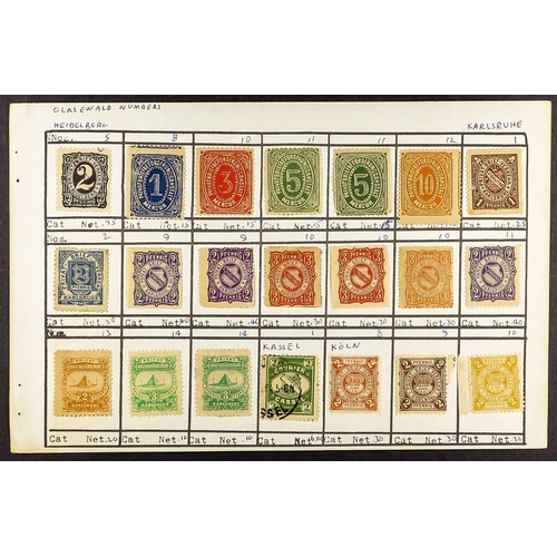 655 - GERMAN LOCALS LOCAL PRIVATE POST STAMPS 1860's-1890's mint & used collection on album pages, stock p... 