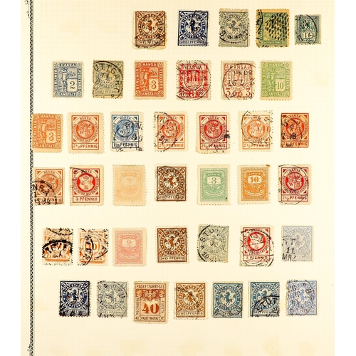 655 - GERMAN LOCALS LOCAL PRIVATE POST STAMPS 1860's-1890's mint & used collection on album pages, stock p... 