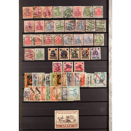 659 - GERMANY 1870's - 1990's MINT & USED ACCUMULATION in a small box, envelopes stuffed with stamps, inc ... 