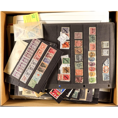 659 - GERMANY 1870's - 1990's MINT & USED ACCUMULATION in a small box, envelopes stuffed with stamps, inc ... 