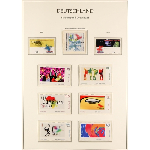 674 - GERMANY 1990 - 2005 RE-UNIFICATION COLLECTION in 2 albums, chiefly never hinged mint sets (with a fe... 