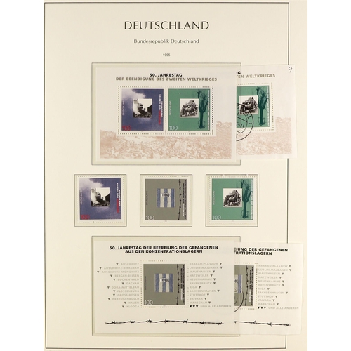 674 - GERMANY 1990 - 2005 RE-UNIFICATION COLLECTION in 2 albums, chiefly never hinged mint sets (with a fe... 