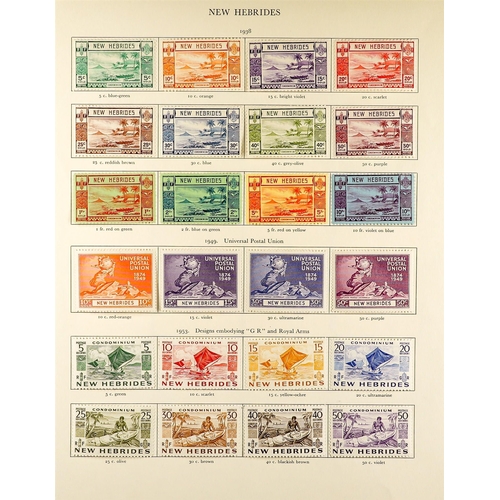 68 - COMMONWEALTH - BRITISH WESTERN PACIFIC FINE MINT COLLECTION on pages, highly complete for 1936 - 195... 