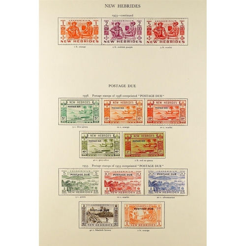 68 - COMMONWEALTH - BRITISH WESTERN PACIFIC FINE MINT COLLECTION on pages, highly complete for 1936 - 195... 