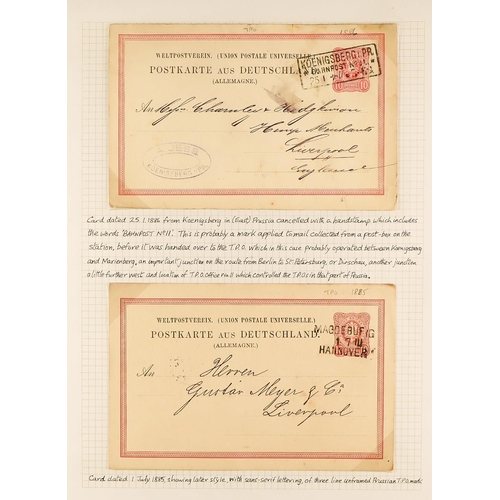 683 - GERMANY TRAVELLING POST OFFICES COLLECTION of 1859 - 1920's covers and cards incl. states, written-u... 