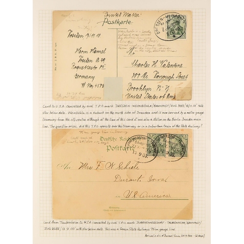 683 - GERMANY TRAVELLING POST OFFICES COLLECTION of 1859 - 1920's covers and cards incl. states, written-u... 