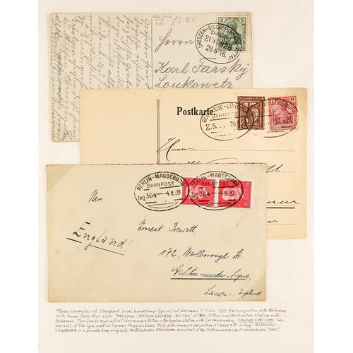 683 - GERMANY TRAVELLING POST OFFICES COLLECTION of 1859 - 1920's covers and cards incl. states, written-u... 