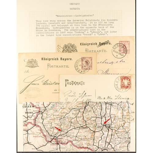 683 - GERMANY TRAVELLING POST OFFICES COLLECTION of 1859 - 1920's covers and cards incl. states, written-u... 