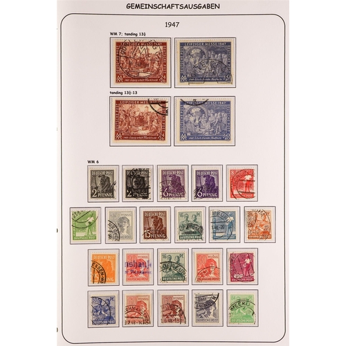 685 - GERMAN ALLIED ZONES AMERICAN, BRITISH & SOVIET ZONES 1946 - 1948 chiefly used collection plus some n... 