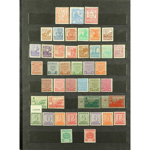 689 - GERMAN ALLIED ZONES RUSSIAN ZONE 1945 - 1946 COLLECTION of over 200 never hinged mint stamps with so... 