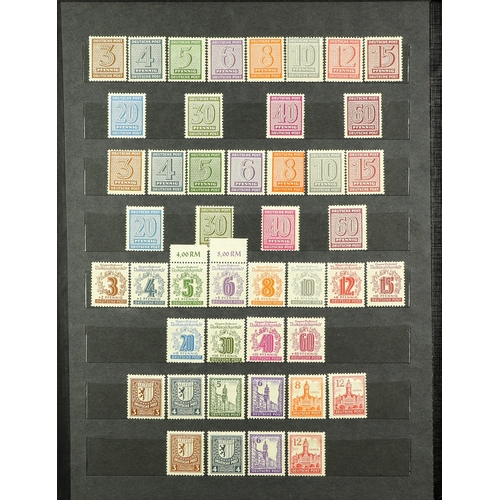 689 - GERMAN ALLIED ZONES RUSSIAN ZONE 1945 - 1946 COLLECTION of over 200 never hinged mint stamps with so... 