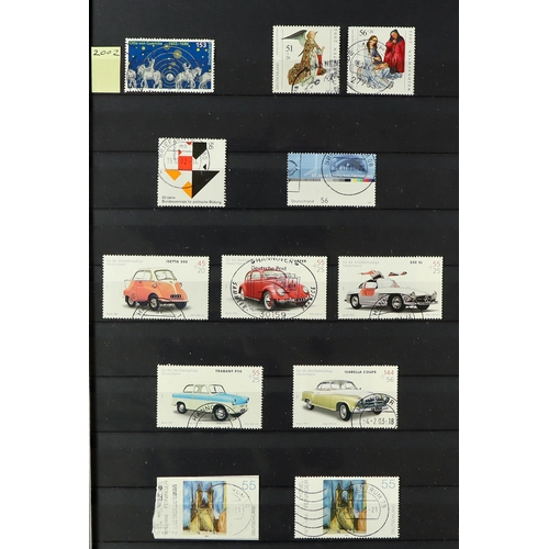 699 - GERMANY WEST 1945 - 2010 COLLECTION in 3 matching Lighthouse 32-page stock books, of mint & used sta... 