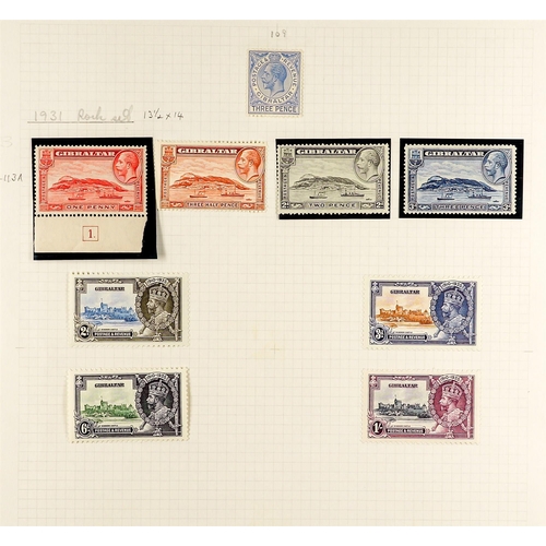 716 - GIBRALTAR 1886 - 1935 NEAR- COMPLETE MINT COLLECTION on album pages, note QV complete from 1886-87 s... 