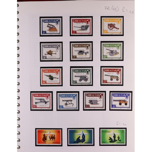 724 - GIBRALTAR 1949-2005 MINT COLLECTION in hingeless mounts in album, never hinged from 1971 onwards. In... 