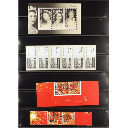 726 - GIBRALTAR 2008-2023 NEVER HINGED MINT COLLECTION on stock pages, complete sets & mini-sheets, very f... 