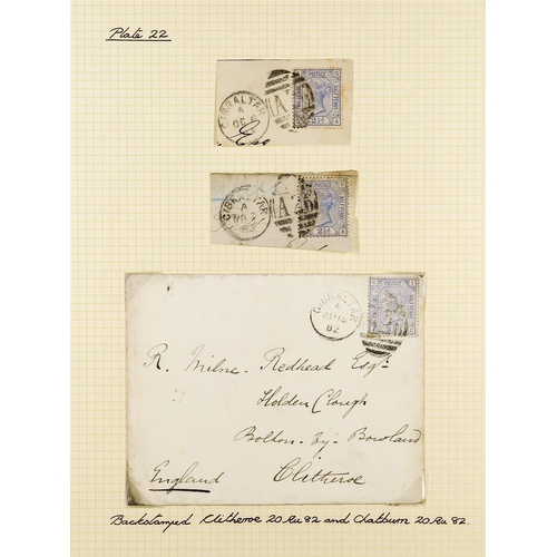 727 - GIBRALTAR GB USED IN GIBRALTAR COLLECTION of stamps and covers cancelled with 