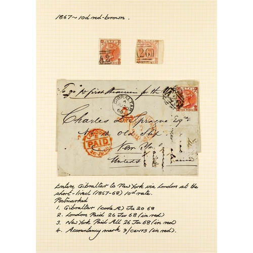 727 - GIBRALTAR GB USED IN GIBRALTAR COLLECTION of stamps and covers cancelled with 