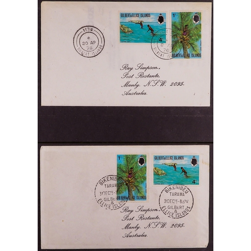 729 - GILBERT & ELLICE IS 1938 - 1980 COVERS collection of 43 covers in album, a wide array of destination... 